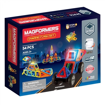 Магнитный конструктор MAGFORMERS 709010 Dynamic Flash Set 54 дет.