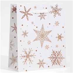 Пакет ламинированный вертикальный «Снежинки», S 11,5 × 14,5 × 5,5 см