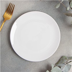 Тарелка фарфоровая пирожковая Magistro «Бланш», d=17 см, цвет белый