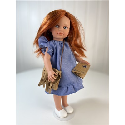Кукла Нина, рыжие волосы, с сумочкой, 33 см , арт. 33108