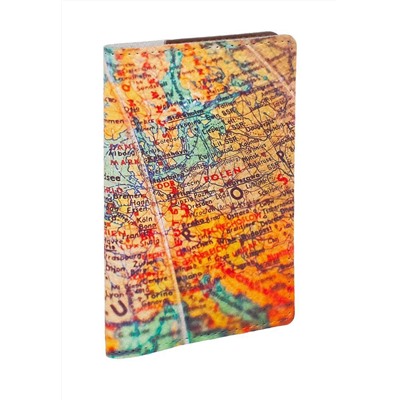 Обложка на паспорт с принтом Eshemoda “Европа”, натуральная кожа