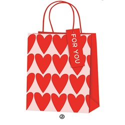 Пакет подарочный «Red hearts», big (21*25.5*10)
