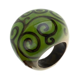 Кольцо Swirl Зеленый
