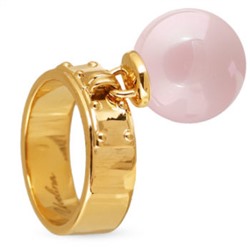 Кольцо (Майорка 14мм холодно — розовая; покрытие золото)