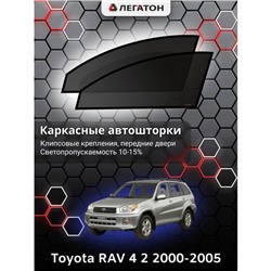 Каркасные автошторки Toyota RAV 4, 2000-2005, передние (клипсы), Leg0644