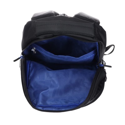 Рюкзак молодёжный Grizzly, 47 х 32 х 17 см, эргономичная спинка,чёрный, синий