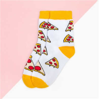 Носки детские KAFTAN «Пицца», размер 16-18 см, цвет белый