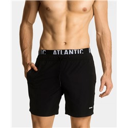 Пляжные шорты мужские Atlantic, 1 шт. в уп., полиэстер, черные, KMB-200