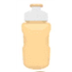 Бутылка "Fitness" с трубочкой, yellow (350 ml)