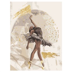 Картина по номерам на холсте ТРИ СОВЫ "Балерина", 30*40, с поталью, акриловыми красками и кистями