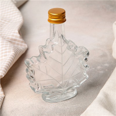 Бутылка стеклянная «Клён», 100 мл, 10×3,5×14 см