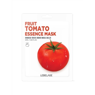 LEBELAGE - МАСКА ТКАНЕВАЯ С ЭКСТРАКТОМ ПОМИДОРА FRUIT TOMATO ESSENCE MASK, 25 МЛ