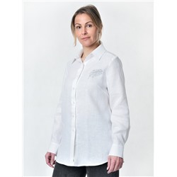 Рубашка #002 льняная женская с вышивкой "Перо"