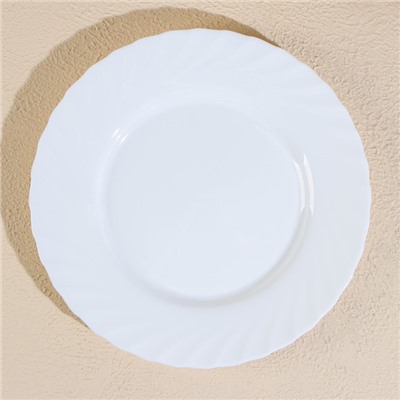 Набор обеденных тарелок Luminarc TRIANON, d=25 см, стеклокерамика, 6 шт, цвет белый