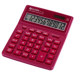 Калькулятор настольный Eleven SDC-444X-PK, 12 разрядов, двойное питание, 155*204*33мм, розовый