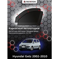 Каркасные автошторки Hyundai Getz, 2002-2010, передние (магнит), Leg0128