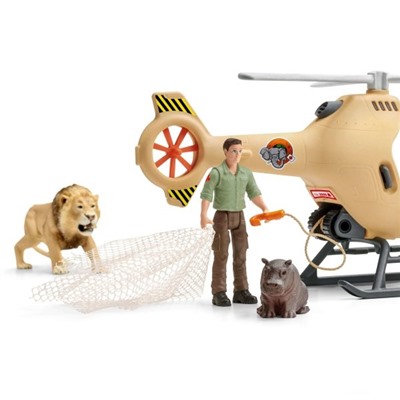 Набор Schleich Вертолет-спасатель для диких животных