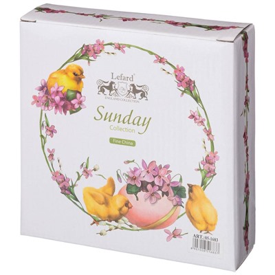 САЛАТНИК КВАДРАТНЫЙ LEFARD "SUNDAY" 15,5*15,5*5 СМ (КОР=36ШТ.)