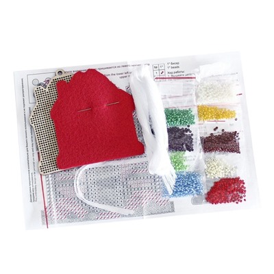 Набор для вышивания «Ёлочная игрушка. Уютный домик» 9 × 8 см