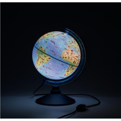 Глобус GLOBEN INT12100296 интерактивный зоогеографический детский с подсветкой 210мм с очками VR
