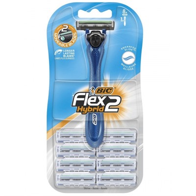 Bic FLEX 2 HYBRID (станок + 8кассеты)