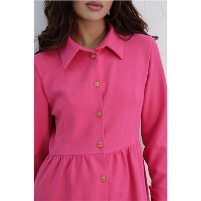 10861 Платье-рубашка розовое (остаток: 42, 48)