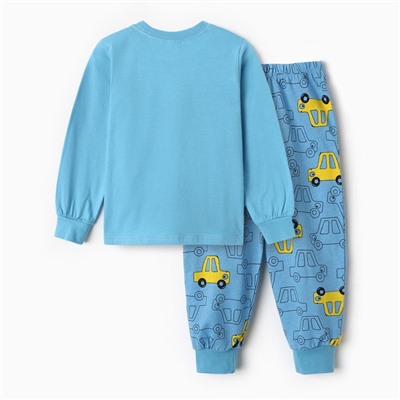 Пижама для мальчика, цвет голубой, рост 116 см