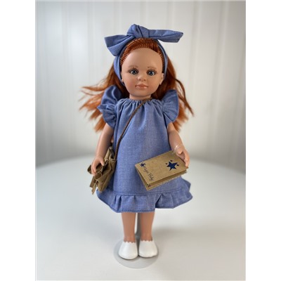 Кукла Нина, рыжие волосы, с сумочкой, 33 см , арт. 33108