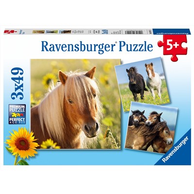 Набор пазлов Ravensburger «Пони», 3х49 эл.