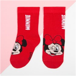 Носки для девочки «Минни Маус», DISNEY, 12-14 см, цвет красный