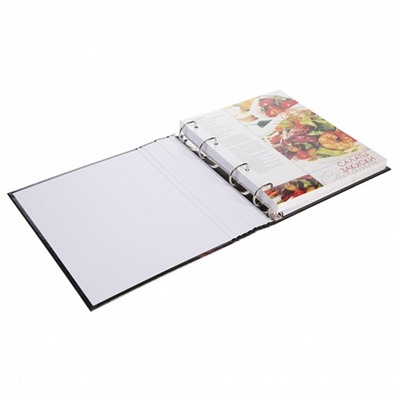 Книга для записи кулинарных рецептов А5, 80 листов на кольцах "Вкусные рецепты", твёрдая обложка, 5 цветных разделителей, блок 80г/м2, 5 цветов