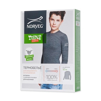 Термофутболка для мальчиков - подростков серии SOFT TEENS, цвет серый