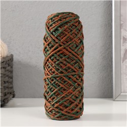Шнур для вязания 35% хлопок,65%  полипропилен 3 мм 85м/165±5 гр ( Рябина/изумруд)