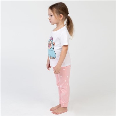 Пижама детская для девочки KAFTAN "Мопс" рост 98-104 (30)