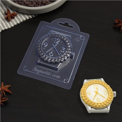 Форма для шоколада и конфет «Часы женские», 8,3×7,9×1,3 см, цвет прозрачный