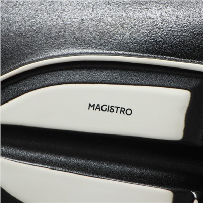 Блюдо фарфоровое для подачи Magistro Carbon «Лопатка», 35,5×20,2 см, цвет чёрный