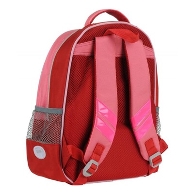 Ранец ученический, цвет розово-красный, 380x310x185
