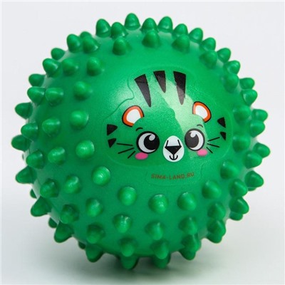 Развивающий тактильный мячик «Тигренок», диаметр 8 см, цвет МИКС, Крошка Я