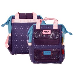 Сумка-рюкзак молодёжный Across MOM, 43 х 29 х 15 см, синий, розовый