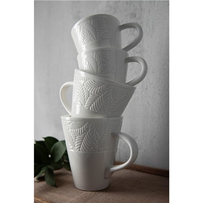 Чашка фарфоровая чайная Magistro Сrotone, 220 мл, цвет белый