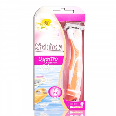 Станок Schick QUTTRO BIKINI 3в1 (Тример + 1 кассета)