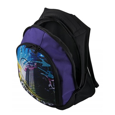 Рюкзак, черно-фиолетовый, 360x430x140