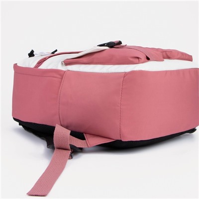 Рюкзак, отдел на молнии, 3 наружный карман, цвет малиновый