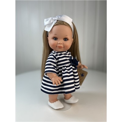 Кукла "Бетти", в платье в полоску, 30 см, арт. 3142