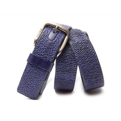 Кожаный синий мужской джинсовый ремень B40-2196