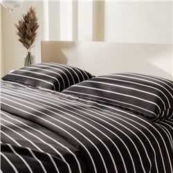 Постельное бельё Этель 1.5сп Black stripes 143х215 см,150х214 см, 70х70 см-2 шт, 100% хлопок,поплин