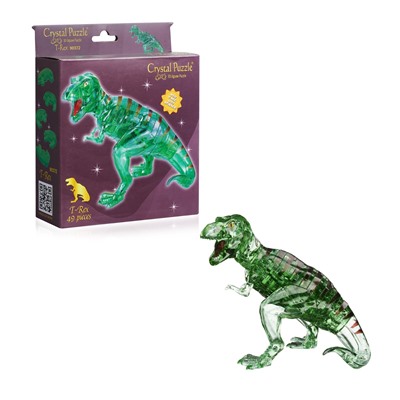 Crystal Puzzle Тираннозавр Зеленый Medium, 3D-головоломка