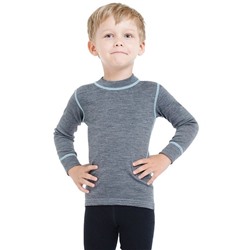 Термофутболка для мальчиков с длинным рукавом серии SOFT, цвет серый меланж