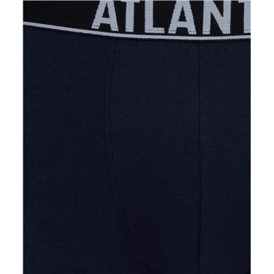 Мужские трусы шорты Atlantic, набор из 3 шт., хлопок, голубые + темно-синие, 3MH-173