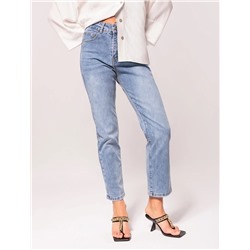 Прямые джинсы из эластичного денима Размер 46, Цвет синий